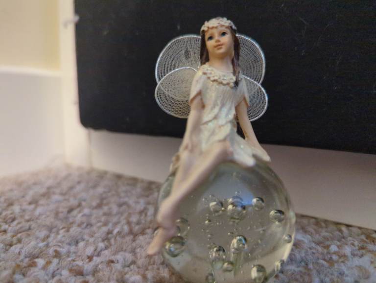 Fairy sitting on crystal Ball 