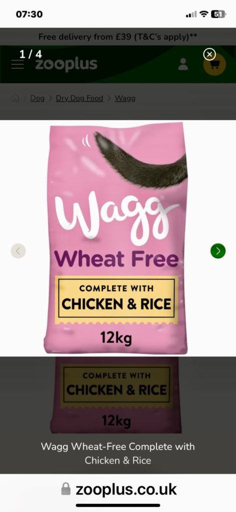Wagg wheat free 12kgs