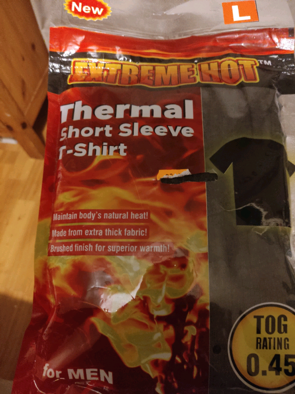 Thermal short sleeve T shirt, brand new (Large)