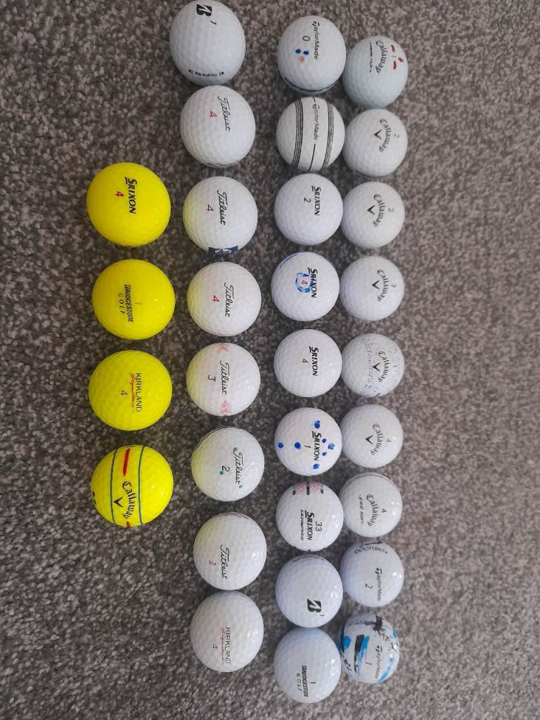 30 Mixed Brand Golf Balls  Grade -Mint/A