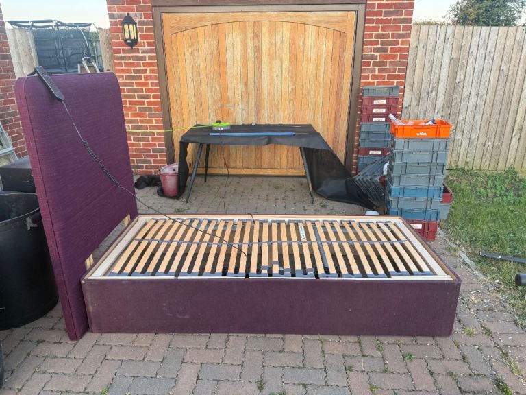 Single Electric Adjustable Bed Base with Headboard – Fully Working