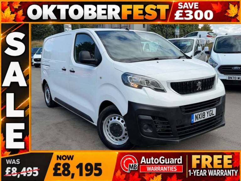 2018 Peugeot Expert BlueHDi 1000 S Panel Van 1.6 Manual Diesel Panel Van Diesel Manual