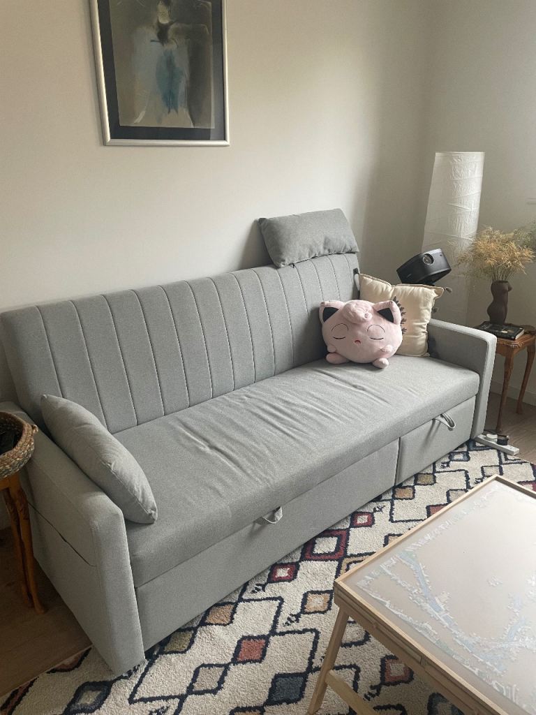 Light grey sofa bed