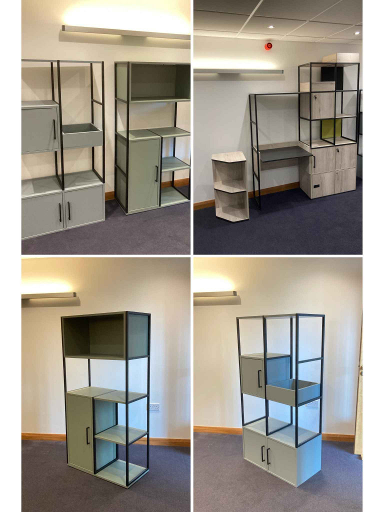 storage shelving modern display cabinet unit