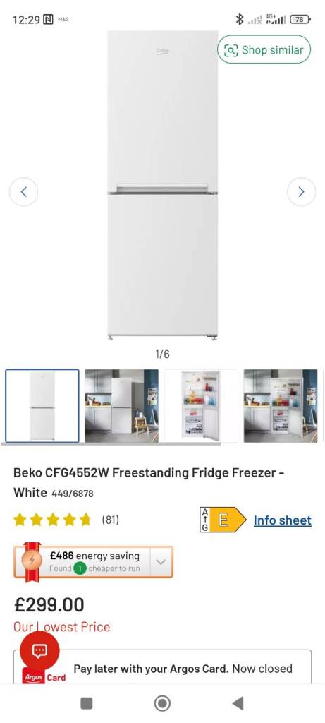 Medium size fridge 