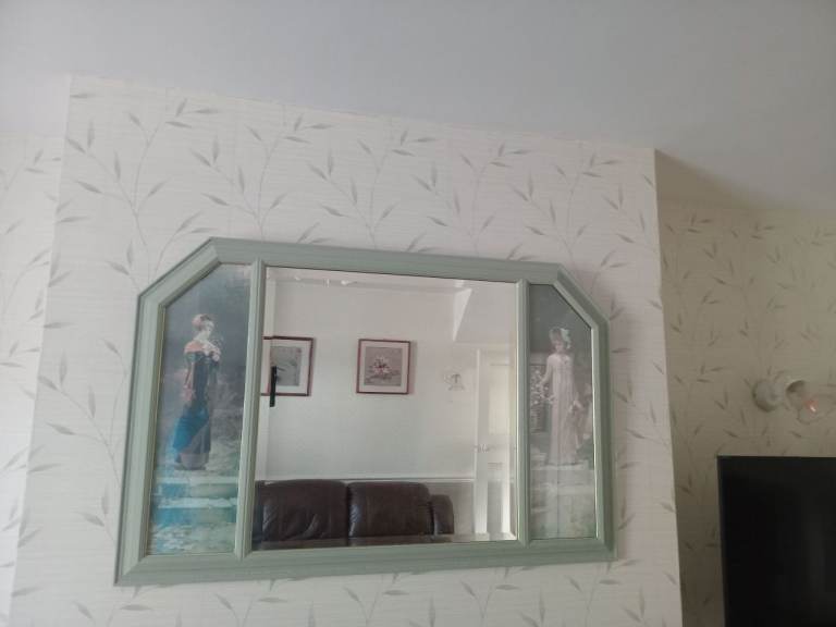 Over mantle shelf mirror 