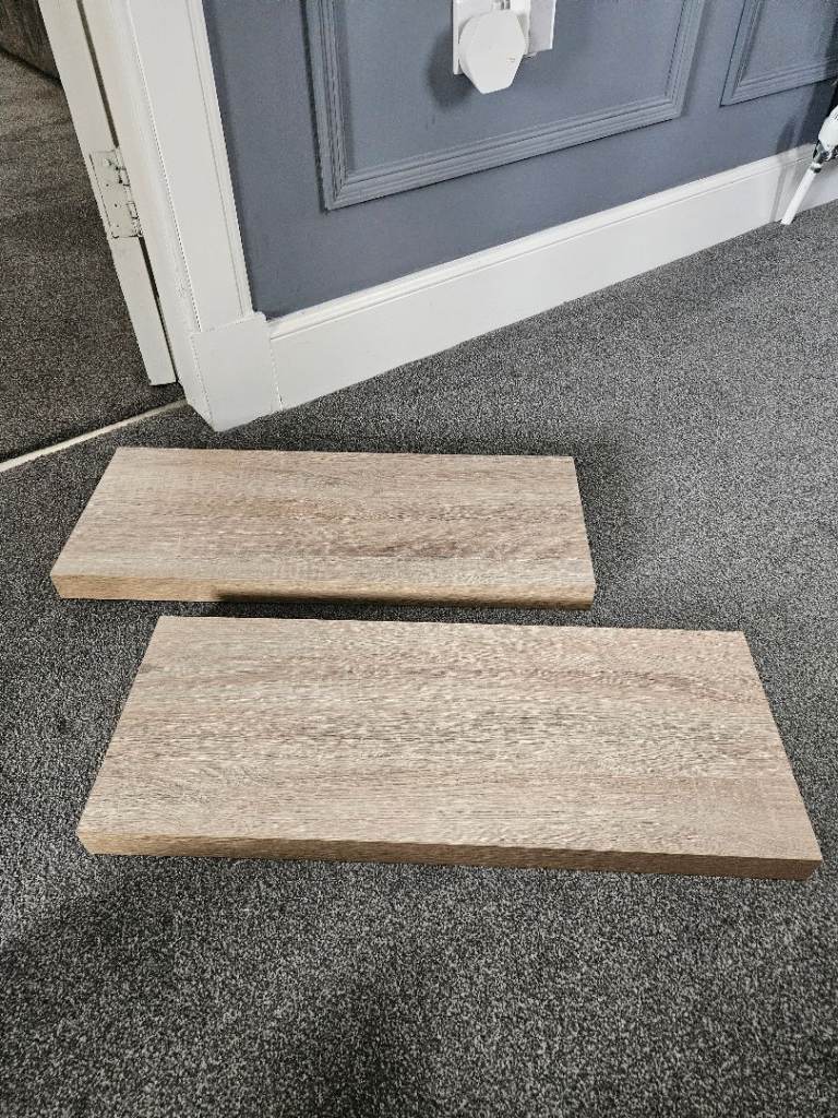 Next light brown free standing shelves 
