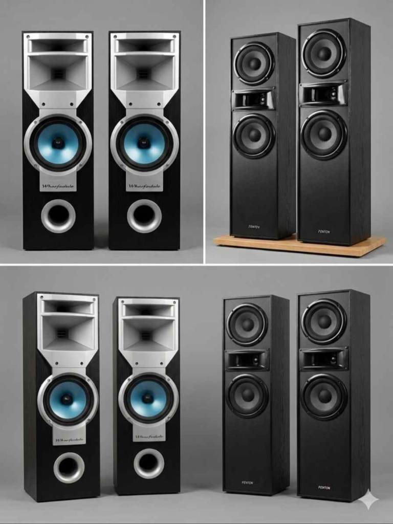 Wharfedale Z1000 + Fenton SHF700B Floorstanding Speakers