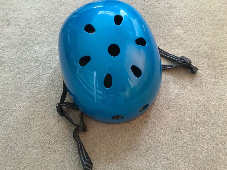 Kids blue micro scooter helmet 48-53cm size small