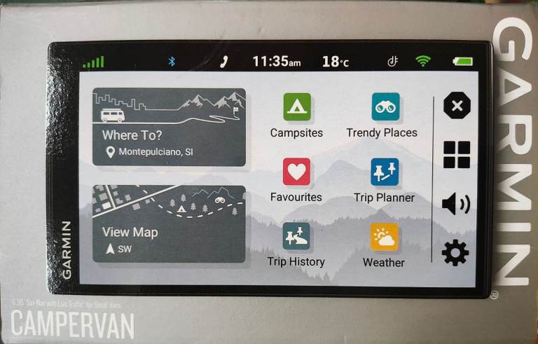 Garmin Campervan satnav 