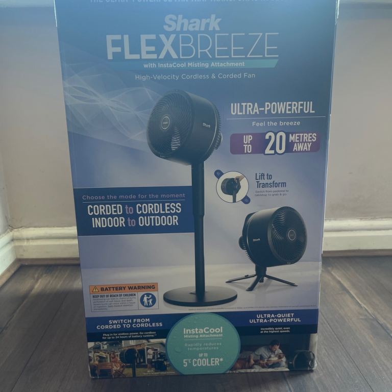 Shark FlexBreeze Portable Fan FA220UK - Brand New In Hand