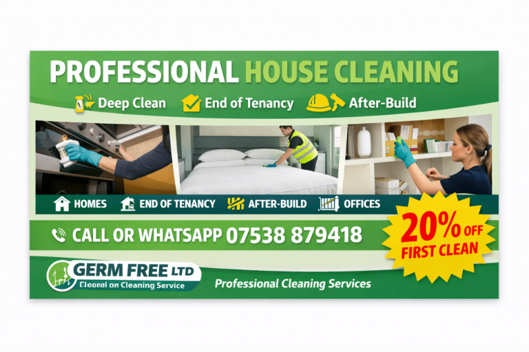 🧼 Professional House Cleaning – Germ Free Ltd