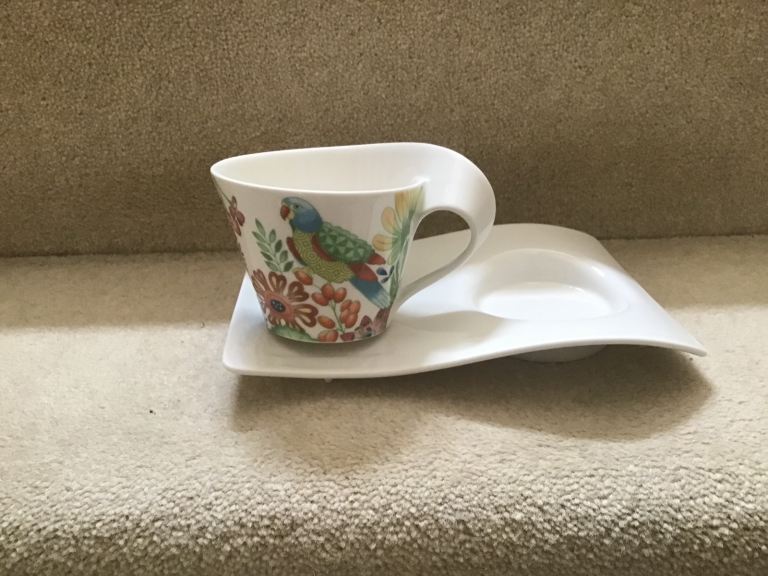 2 x Villery and Boch caffe cups and plates