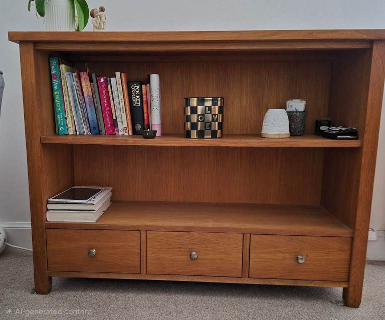 Next Hartford Oak Bookcase