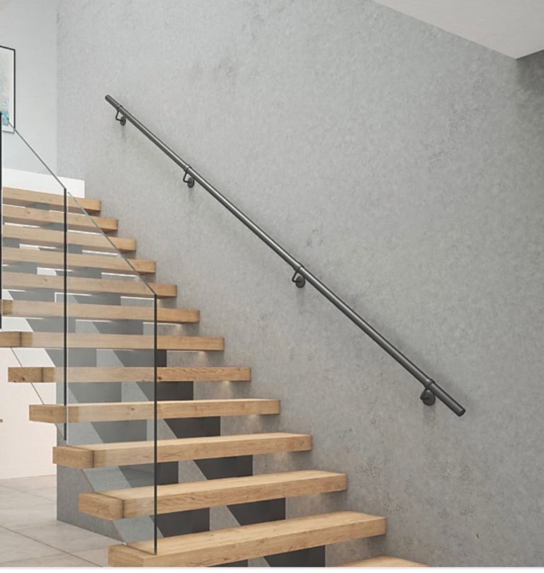 Rothley steel handrail kit. 3.6m (black)