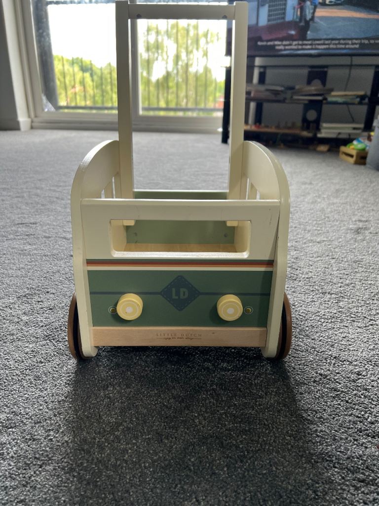 Little Dutch Wooden Vintage Wagon/Walker for Babies and Toddlers