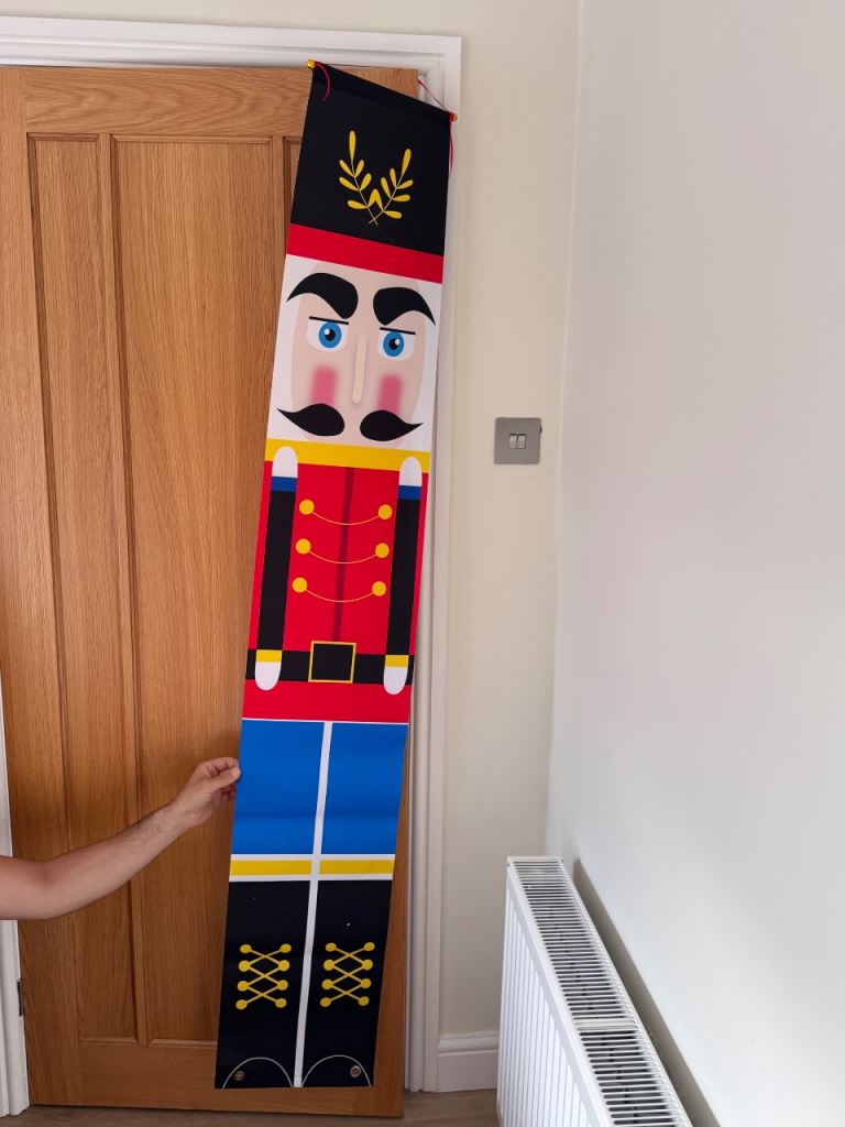 Large Nutcracker Christmas Door Banner Decoration – As Good As New