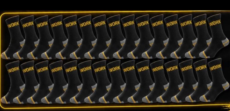 New Black Work Socks - Bulk Pack £2 FOR 3 Pairs 