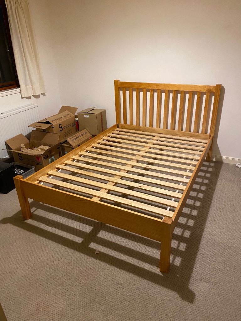 Solid Pine Standard Double Bed Frame 4ft6in