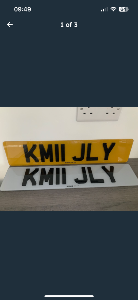 Private/personal number plate + V750 + 4D printed plates