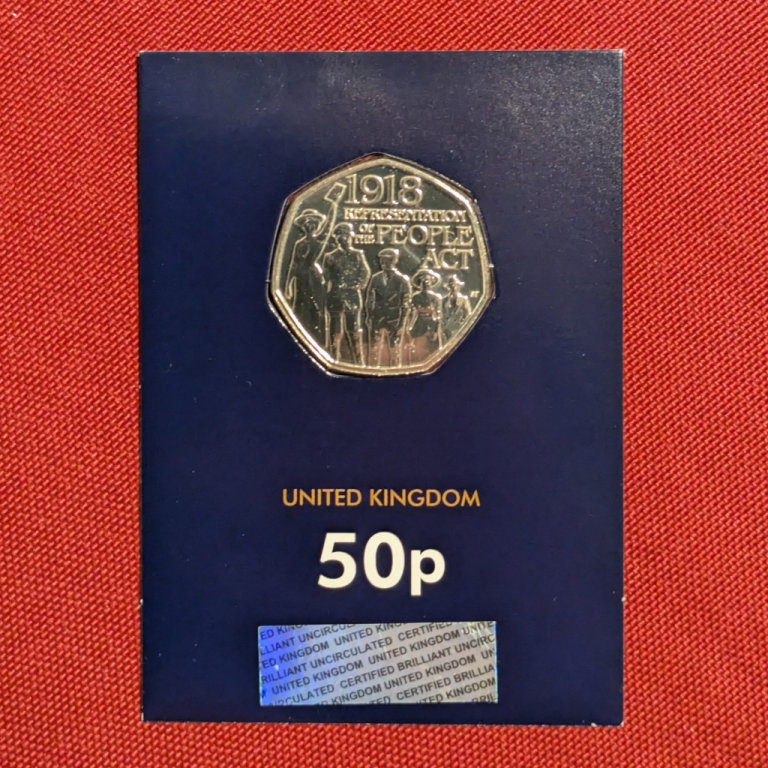 50p 2018 - Representation of the People Act ChangeChecker coin