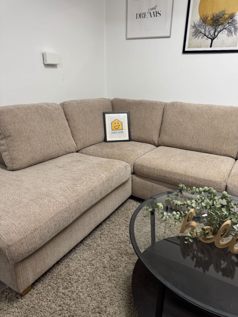 Beige Corner Sofa - John Lewis - WE DELIVER!