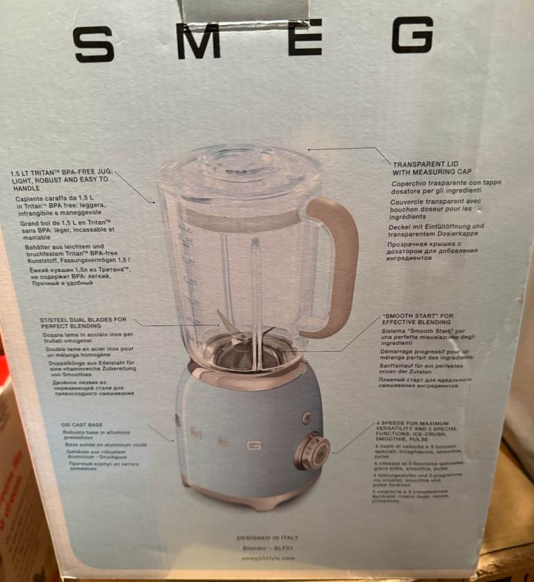 SMEG Jug   Blender   in   White - brand new