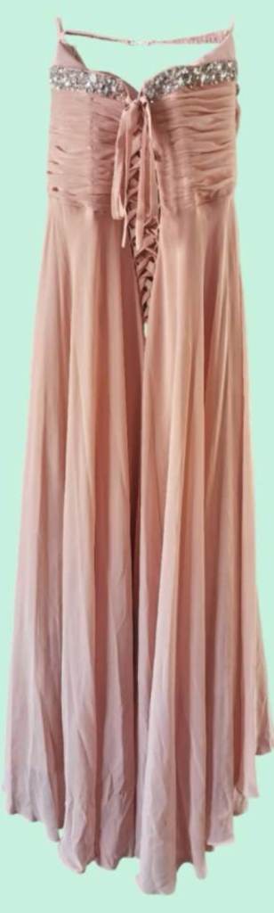 Blush pink formal prom gown