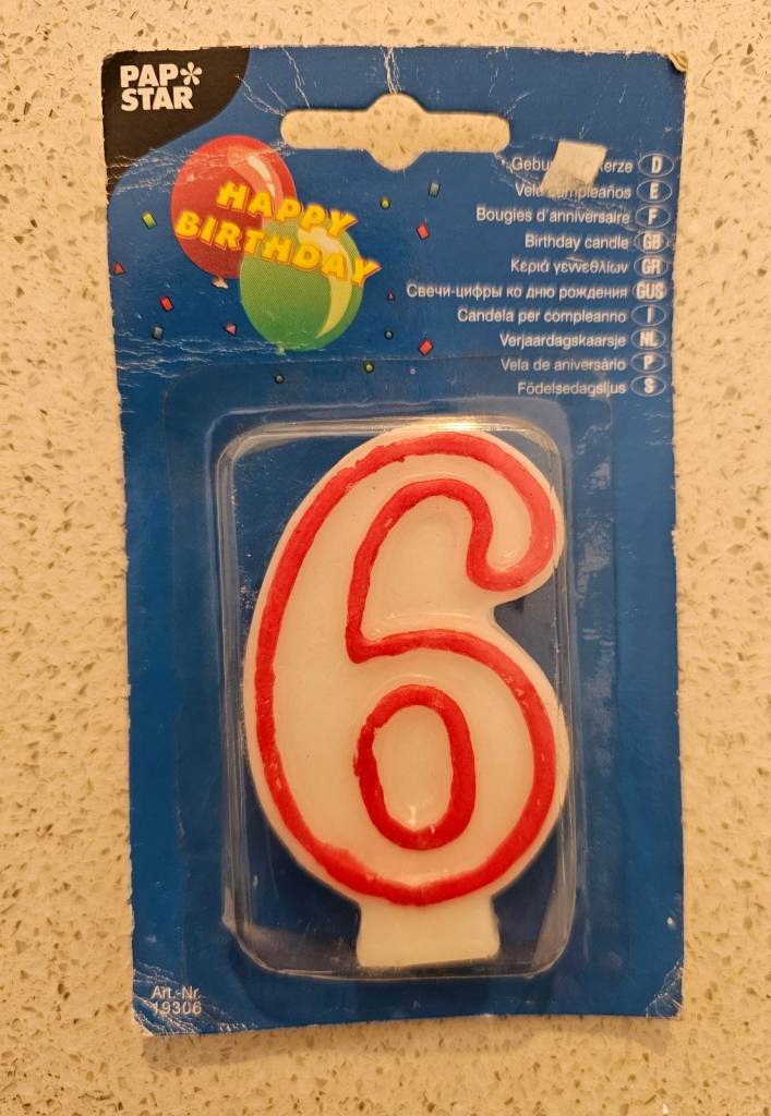 New No birthday candle