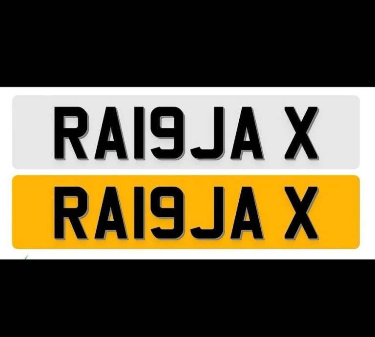 RAJA X Private Number plate