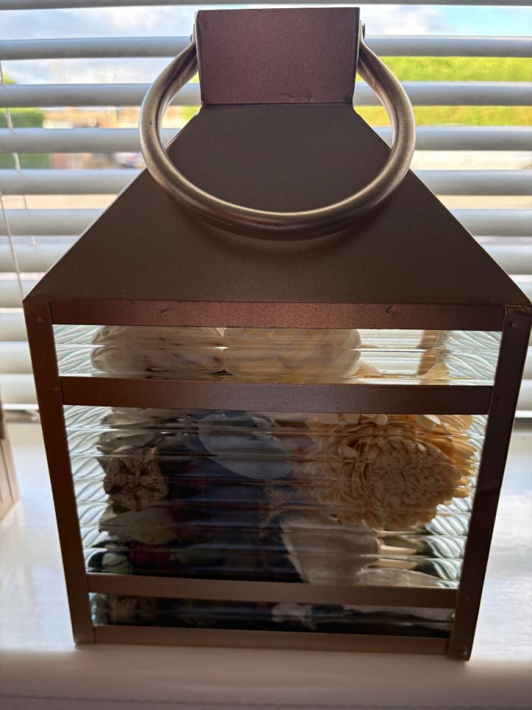 2 Gold  Christmas Lanterns  