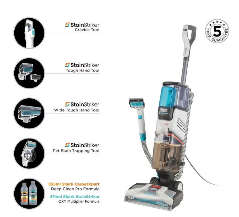 Shark CarpetXpert EX200UK Carpet Cleaner with StainStriker