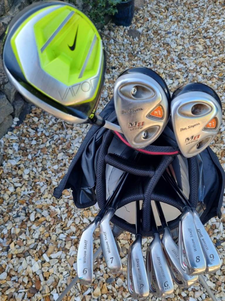 Left-Handed - Wilson Staff Di9, Nike Vapor, Ben Sayers M8 - 6PW-GW-SW, 3W & 2x hybrids