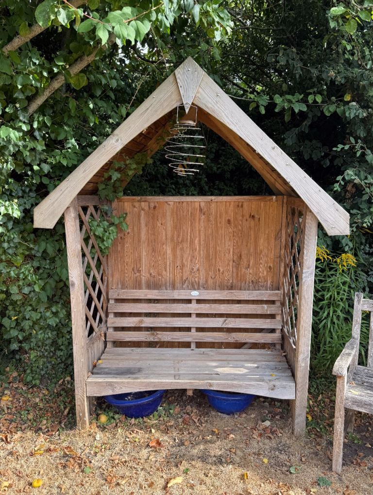Wooden Garden Arbour Bench - Good Condition