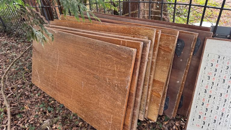 Heavy wooden event tables - ideal for fetes