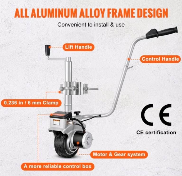 Vevor mortorised jockey wheel
