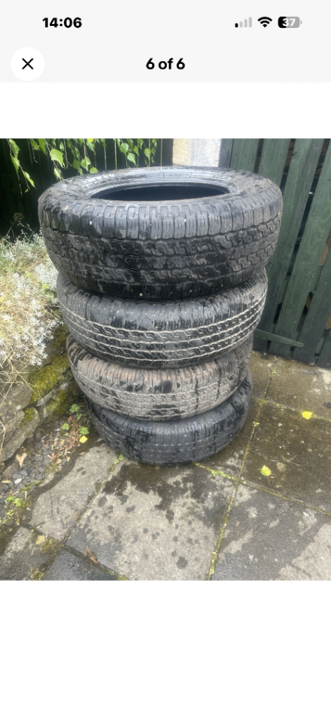 245/65r17 all terrain tyres Toyo Open Country 4x4 wheels pickup truck  5x New £30 each 