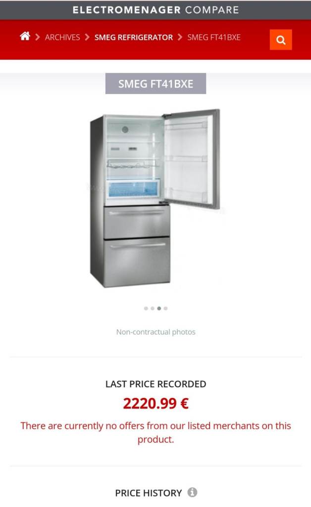 image for Beko CFMD7852X Smeg FT41BXE XL Fridge Freezer Multi Zone Harvest Fresh Frost Free Alarm Dispenser