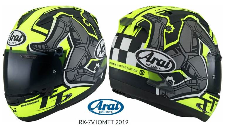 RARE COLLECTORS ITEM - #ARAI RX-7V MOTORCYCLE HELMET - 2019 IOM TT - EXTRA LARGE