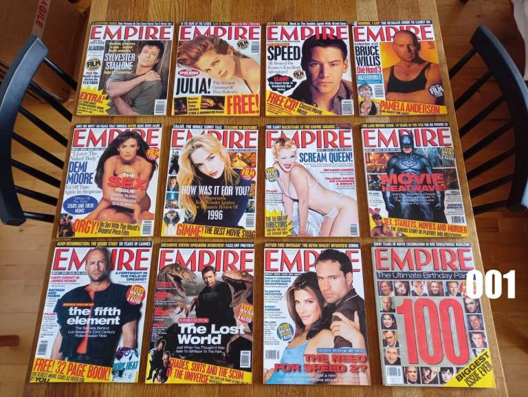 Empire magazine -  117 issues (between 54 to 309) & sci-fi special; job lot or bundles of 10