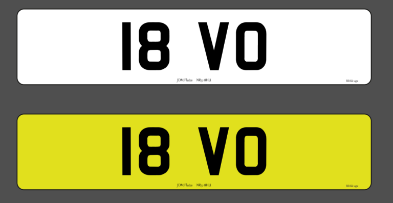 18 VO – Cherished Number Plate for Sale VAT Qualifying