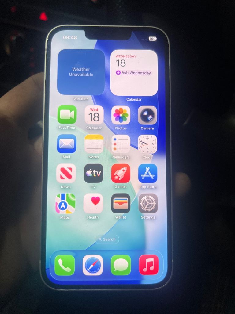 I phone 13 bit damaged on back but works fine 