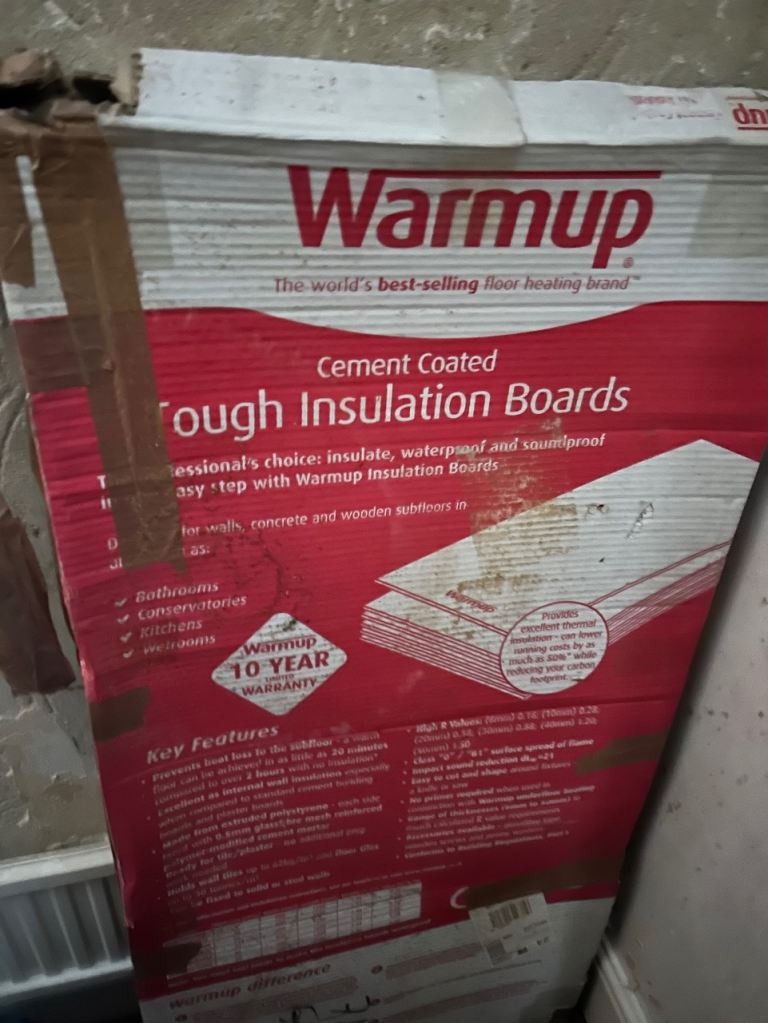 2 x Warmup underfloor insulation boards 