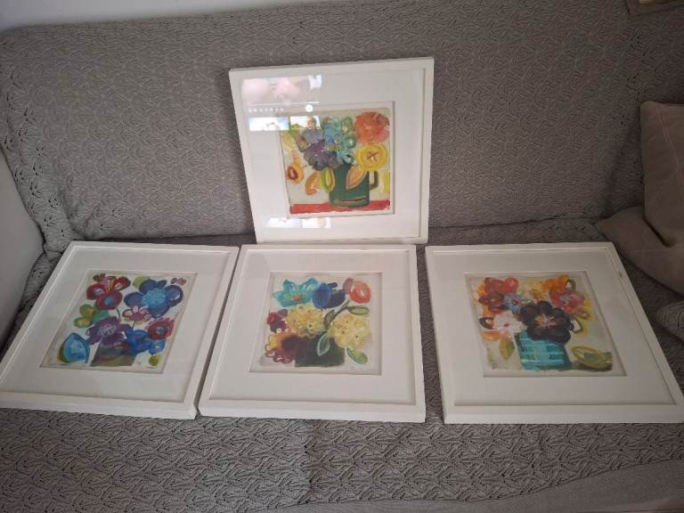Paintings By Lara Bowen, 21×21, Framed 37×37