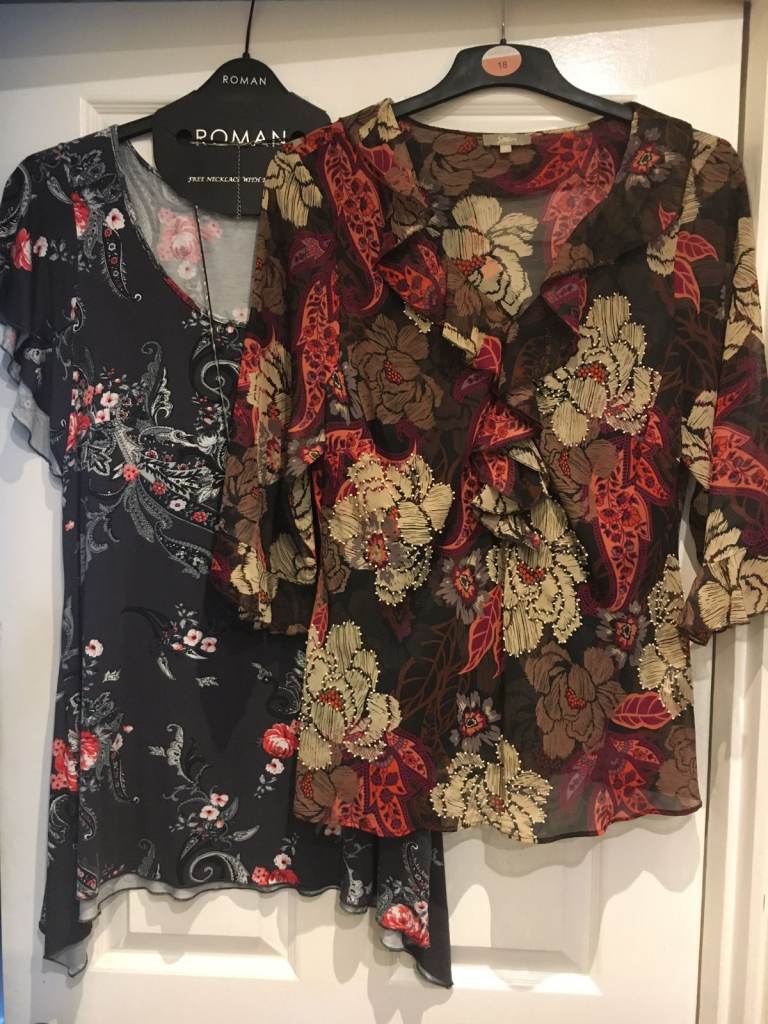 2 smart ladies evening tops Size 18