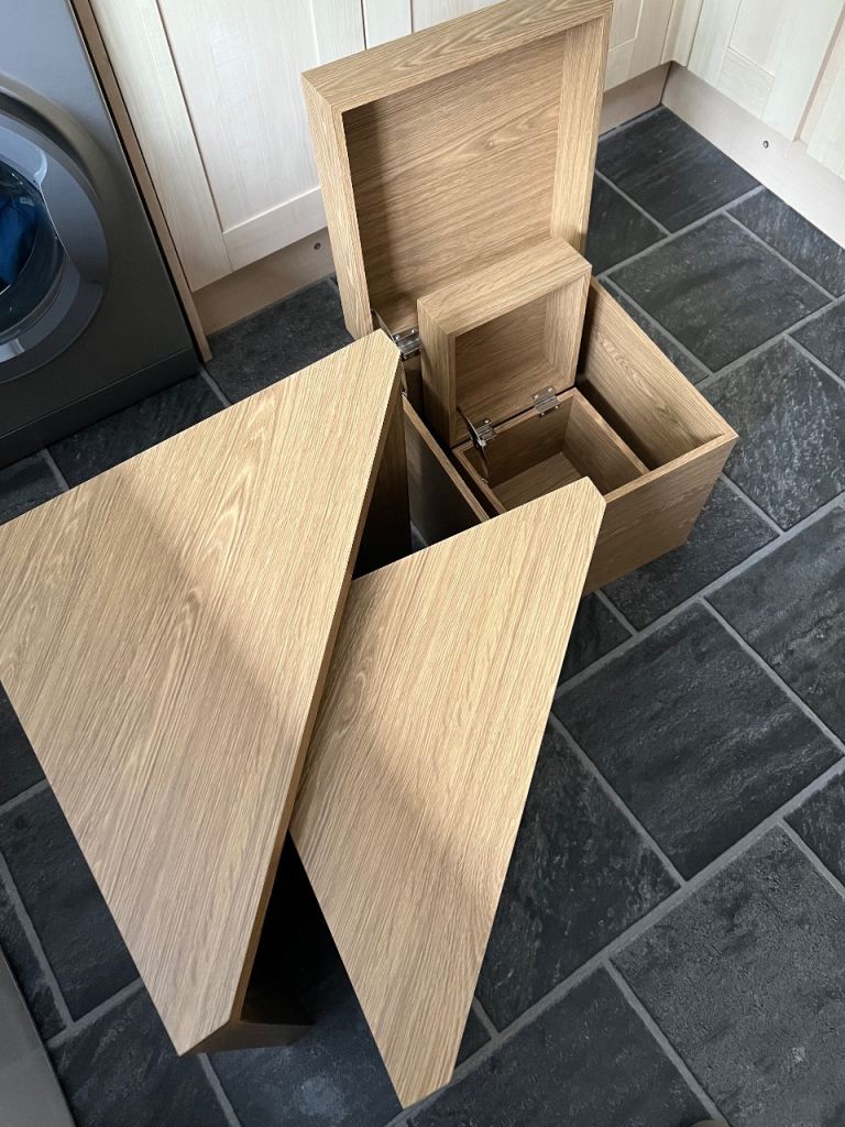 Light Brown Wooden Nest of Tables – Good Condition