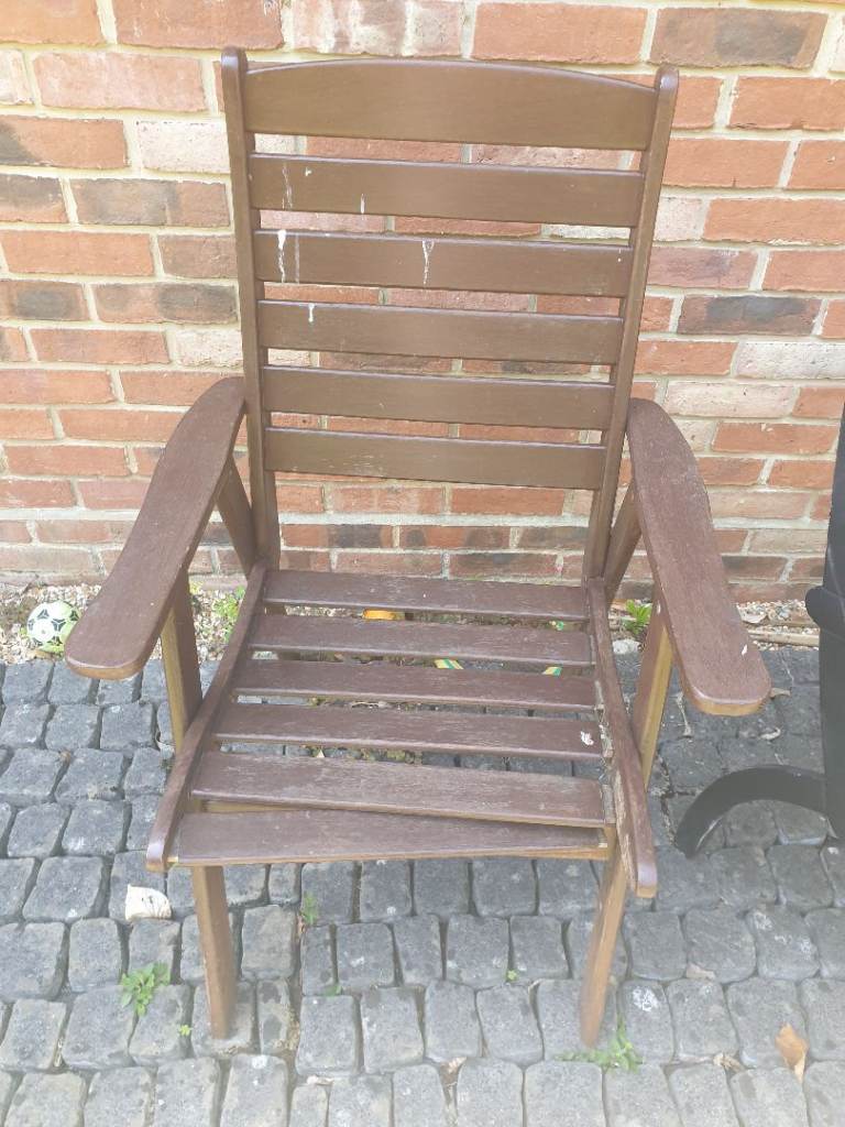 Solid wood garden chair