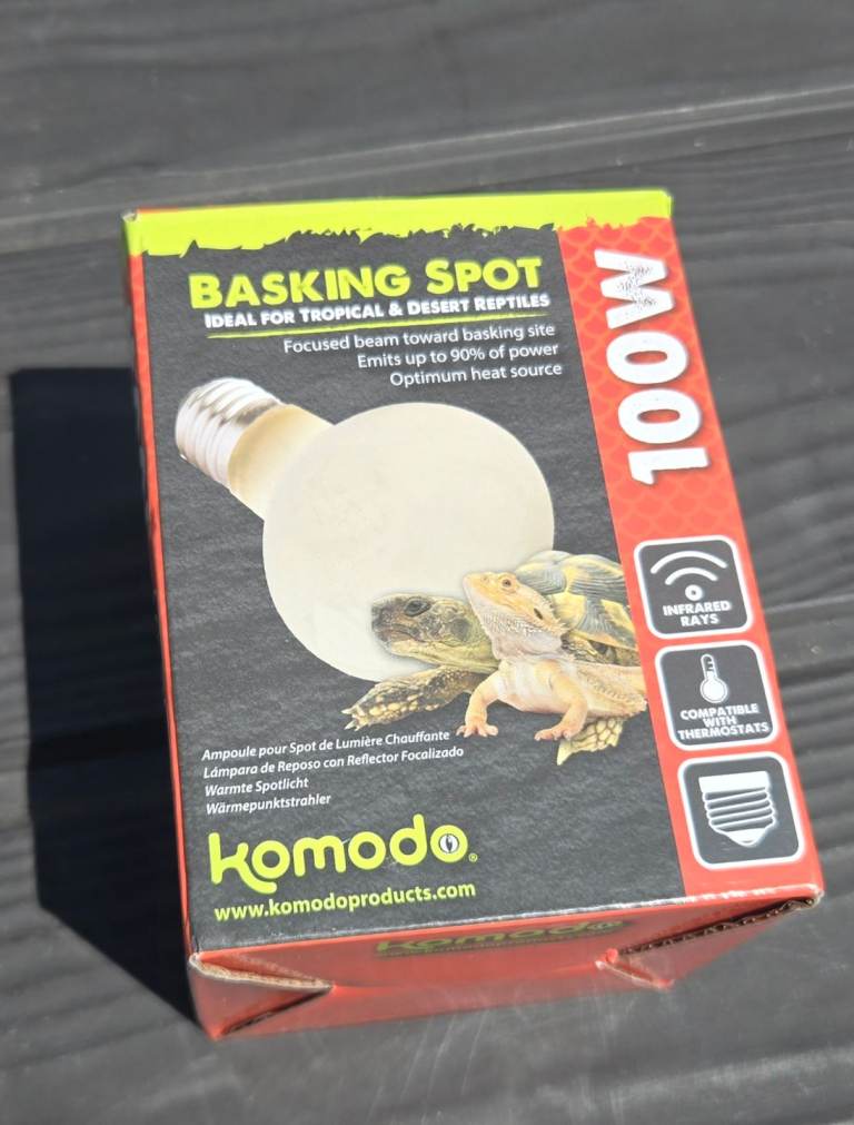 100w heat lamp Komodo Basking Spot Lamp ES for Reptiles Adjustable 