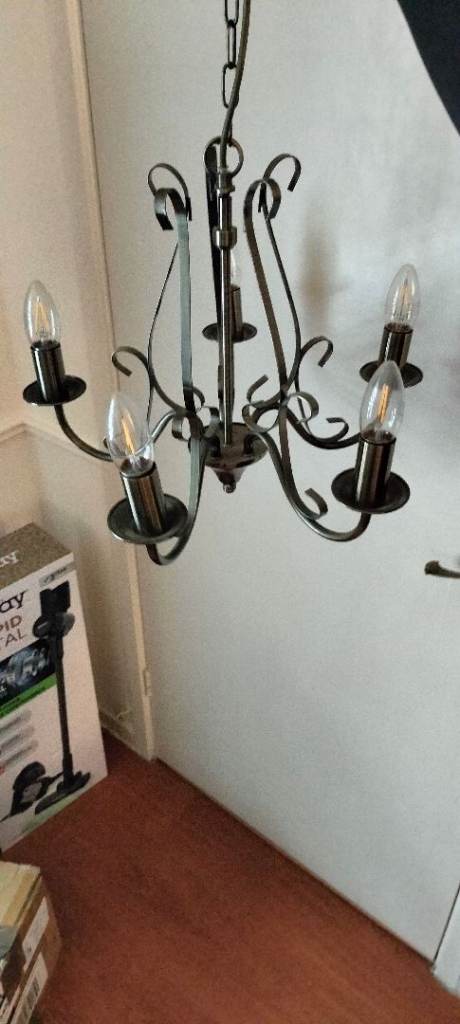 Brushed Metal Chandelier 