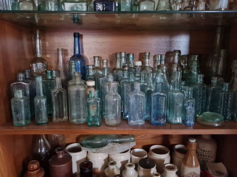 Antique bottle collection